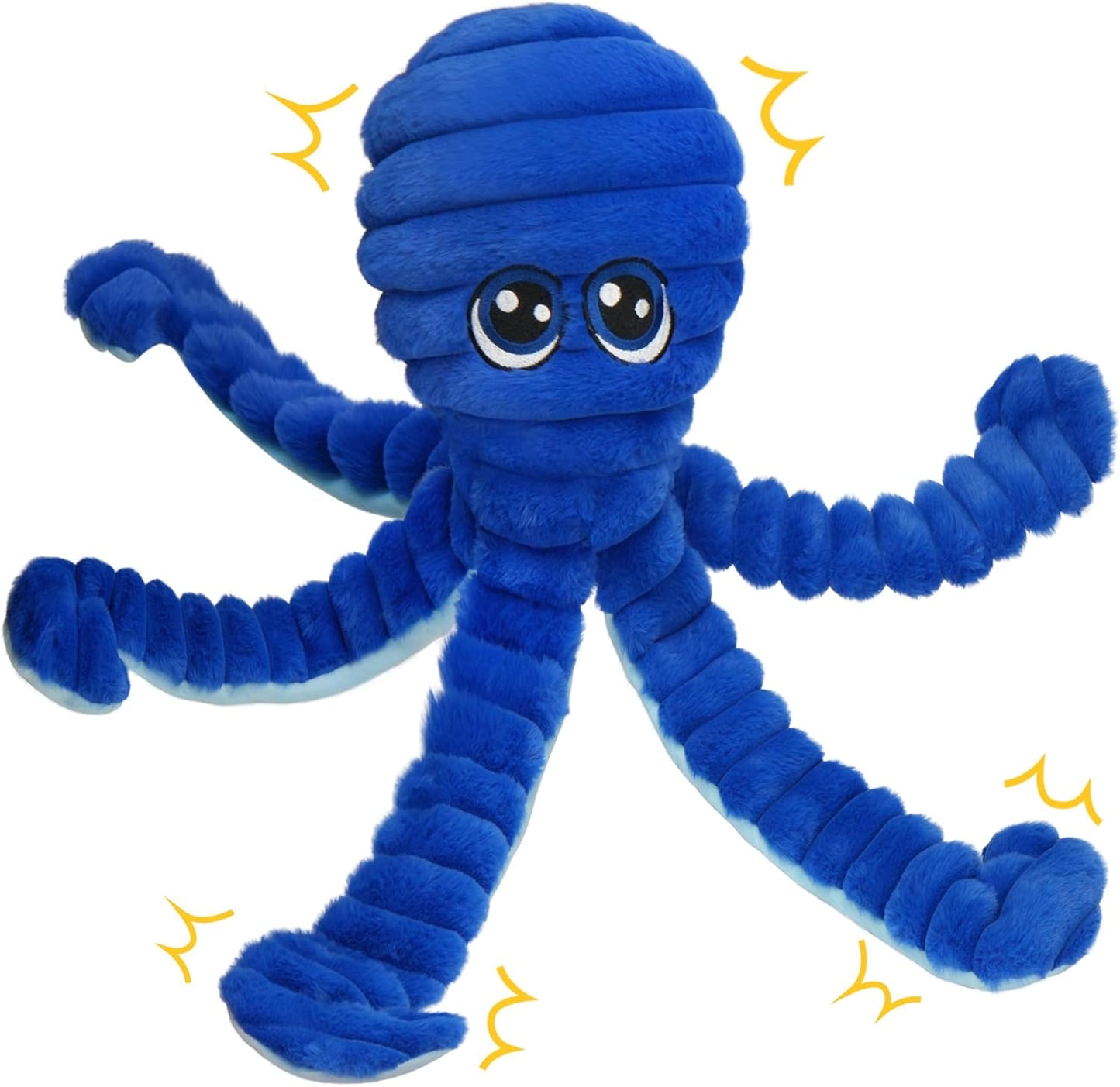 Prime Pets Squeaky Dog Toys for Large Dogs, 27” Extra Large Octopus Dog Toy to Keep Them Busy, Interactive Plush Chew Toy for Small Medium Large Dogs, Tug of War Pet Toys, Blue