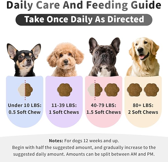 Melatonin for Dogs, Calming Chews with Valerian Root & L-Theanine for Sleep Aid & Emotional Support, Calming Treats for Stress Anxiety Relief - Thunder, Fireworks, Barking, Bacon Flavor, 90Ct