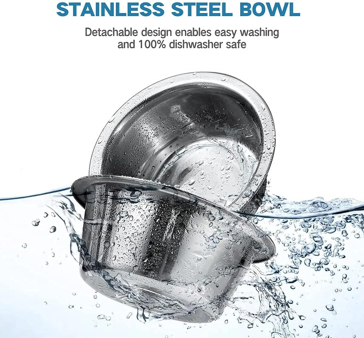 All for Paws Height Adjustable Cat Elevated Bowls Stainless Steel Dog Food Water Bowls, Height Adjustable Cat Feeder Mess Proof Pet Feeding Bowls for Small to Large Size Cats