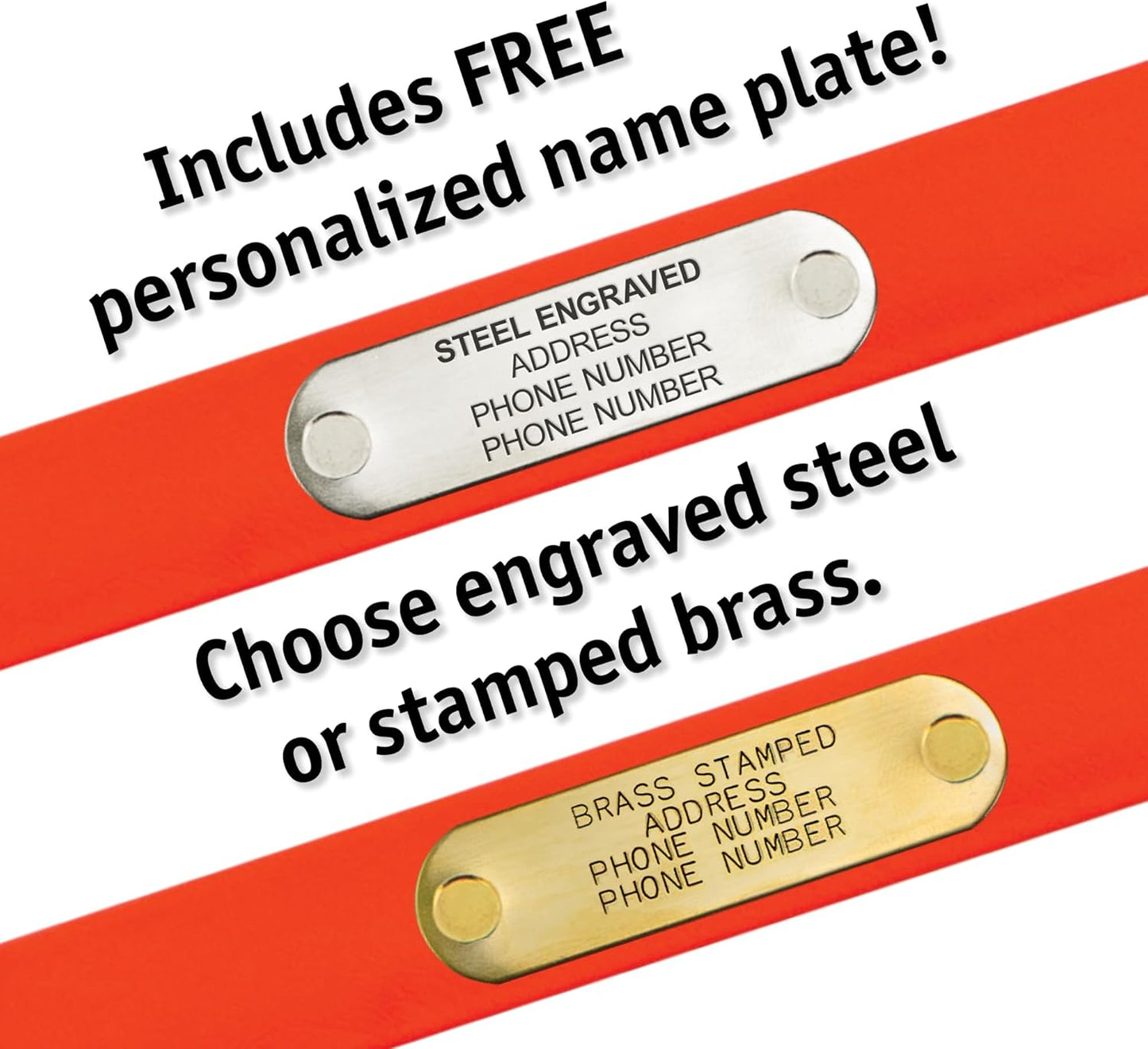 Biothane Custom Dog Collar – Waterproof, Stink-Proof Personalized Collar with Name & Phone Number – Durable, Many Sizes and Colors – Assembled in USA (Cherry Red)