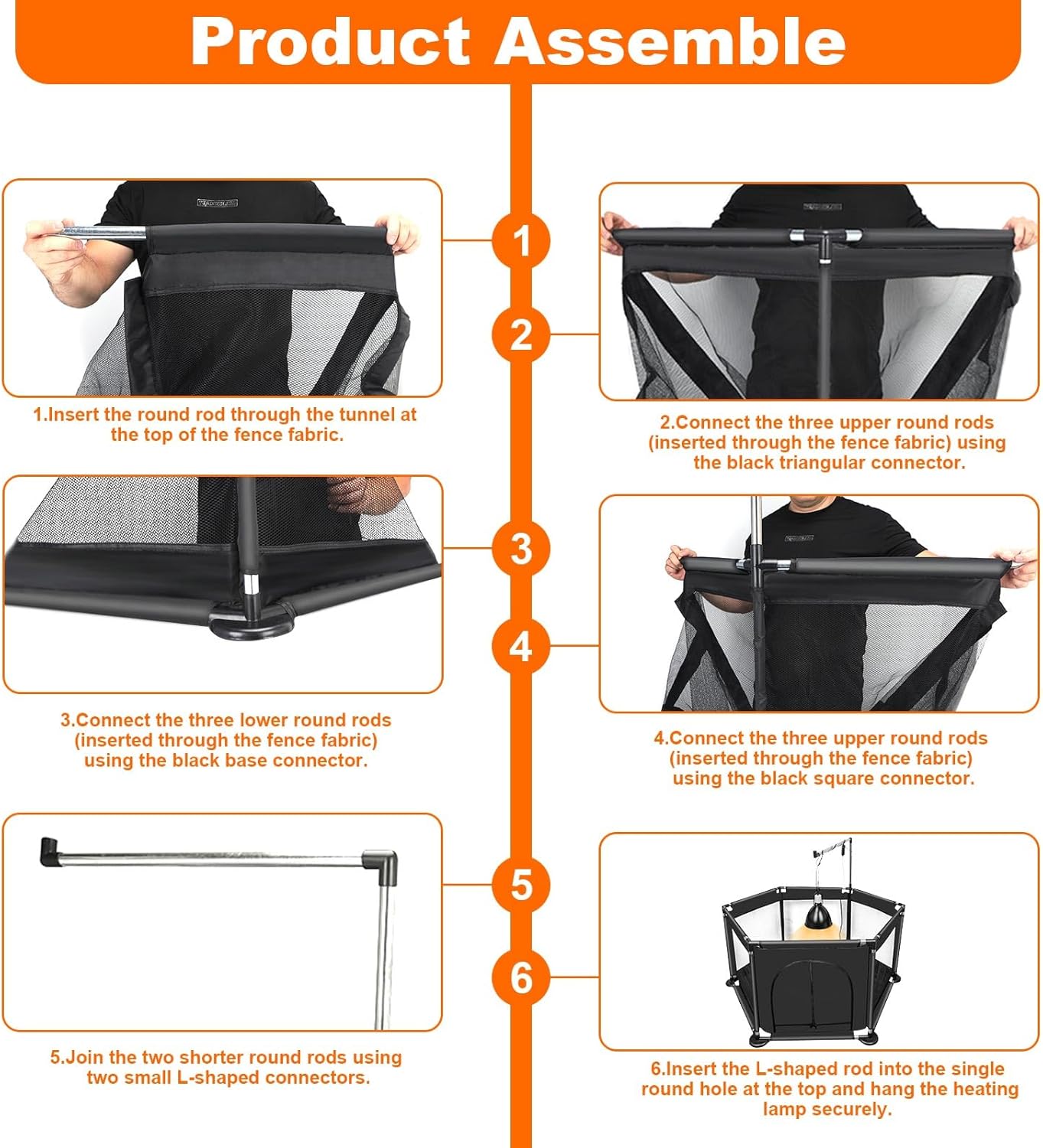 Chicks Brooder Box for Chicken Starter Kit- Includes Timing Heat Lamp Set, Detachable Chicken Brooder, Up to 15 Chicks, Sawdust, Chick Feeder and Waterer Set, Chick Perch 6-in-1 Chicken Coop Set.(B)