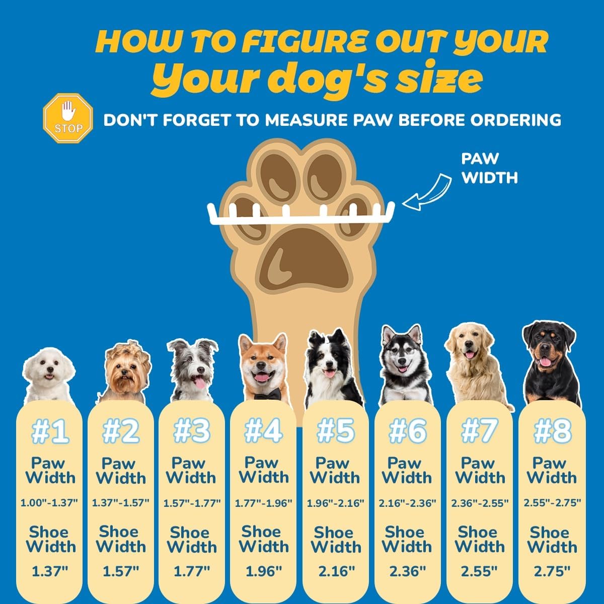 Dog Shoes for Small Dogs, Dog Boots & Paw Protectors for Hardwood Floors, Outdoor Dog Booties for Hot Pavement Winter Snow Hiking, Waterproof Dog Shoes with Reflective Strips Size 1