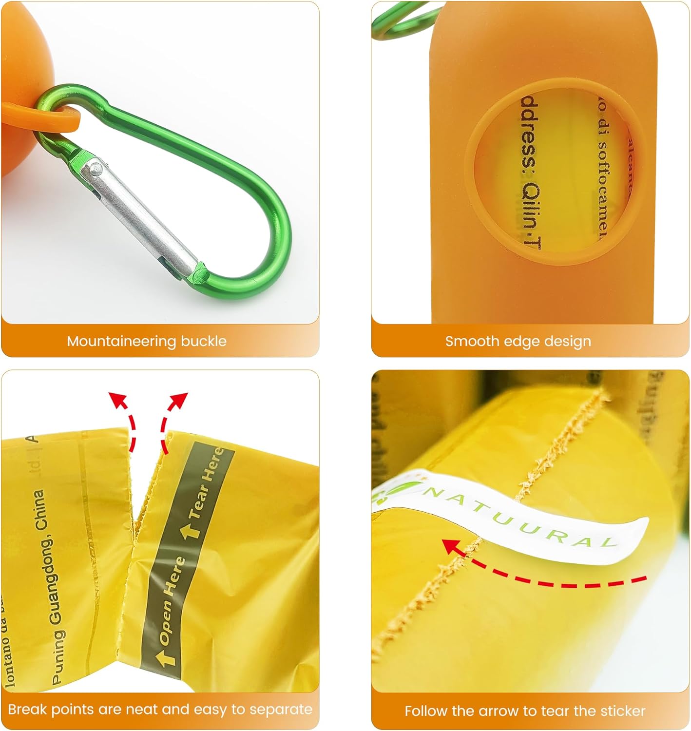 Poop Bags for Dogs-1050 Counts, 70 Rolls With a Free Dispensers, Biodegradable Poop Bags Made of Cornstarch, Size: 9x13 Inch, Extra Thick Strong and 100% Leak Proof (Yellow)