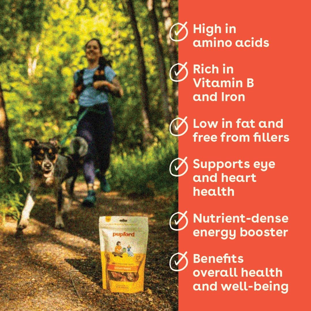 Pupford Freeze Dried Chicken Hearts Treat for Dogs & Puppies - Healthy, Natural, Single Ingredient Dog Treats - Made in USA (2.75 oz)