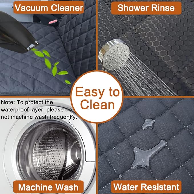 Paw Jamboree 2PCS Dog Car Front Seat Covers Scratch-Proof Pet Car Seat Cover Non-Slip Car Seat Protector for Dogs Bucket Seat Cover for Trucks, Cars & SUVs