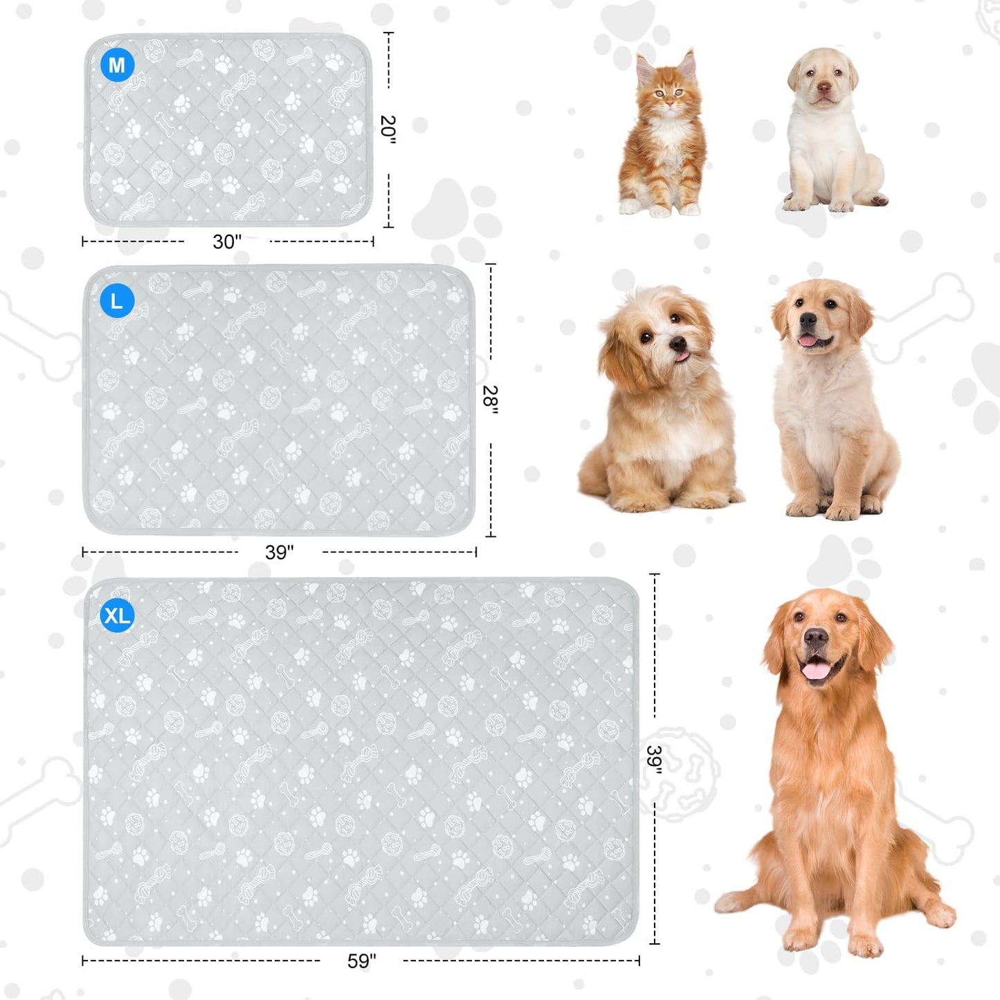 MH MYLUNE HOME Self Cooling Mat for Large Dog, 39”x59” Arc-Chill Cooling Fiber & Endothermic Color Changing Pet Cooling Pad, Foldable & Washable Non-Toxic Summer Pet Blanket