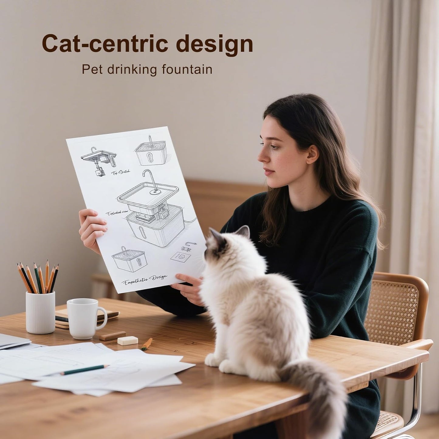 Stainless Steel Cat Water Fountain, 4L/135oz Automatic Circulation pet Water Dispenser, Quiet cat Bowl Water Dispenser, Suitable for Cats, Dogs and Multiple Pets. (Pet Fountain+2 Filters+2 Sponges)