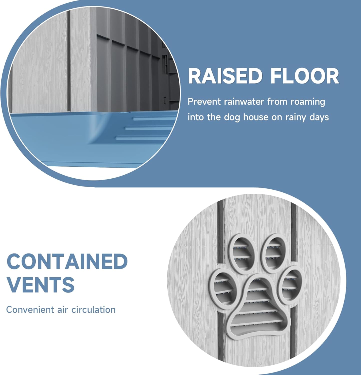 Vixzen Dog Houses Resin Outdoor Dog Kennel Small Indoor Dog House for Home & Garden Use