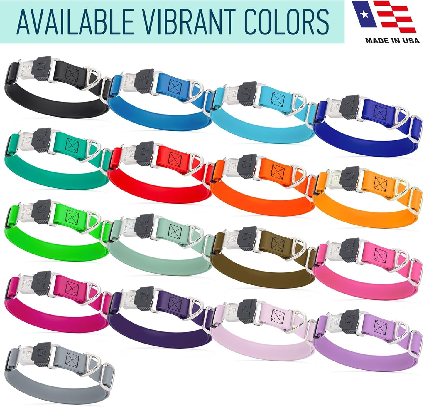 Dogline Biothane Waterproof Dog Collar with Herm Sprenger Black Stainless Steel Quick Release Buckle – Heavy Duty Tactical Durable Collar for Dogs – Comfortable and Safe Pet Collar W3/4" L12-19 Pink