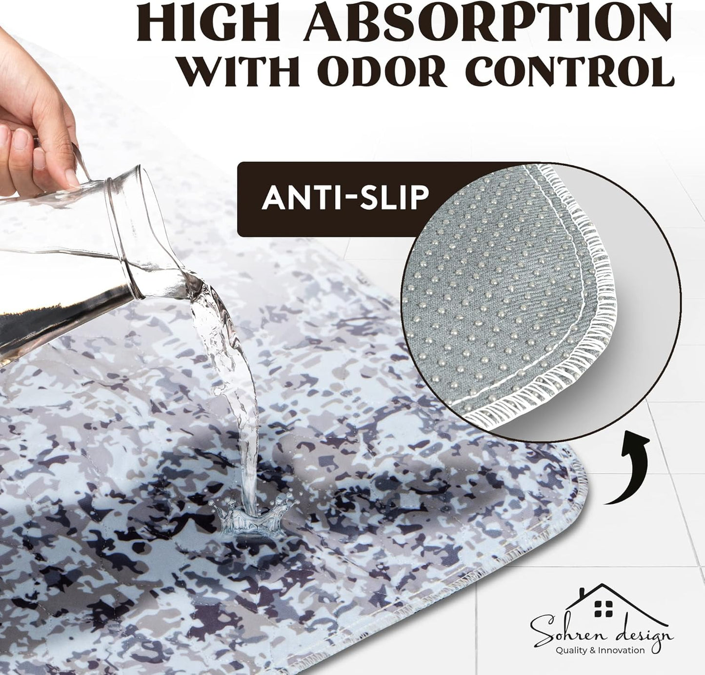 Washable Pee Pads for Dogs (2-Pack) Reusable Dog Pee Pads Washable - Pet Mats for Floor Waterproof, Whelping Pad, Potty Pads for Dogs, Crate Liner for Small, Medium, Large Pets (36" x 48")