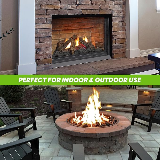 Mr. Fireglass Lava Rock Granules, Large Black Volcanic Lava Rock for Fire Bowls, Fire Pits, Gas Log Sets, Indoor or Outdoor Fireplaces - 10 Pounds (2.75"-5")