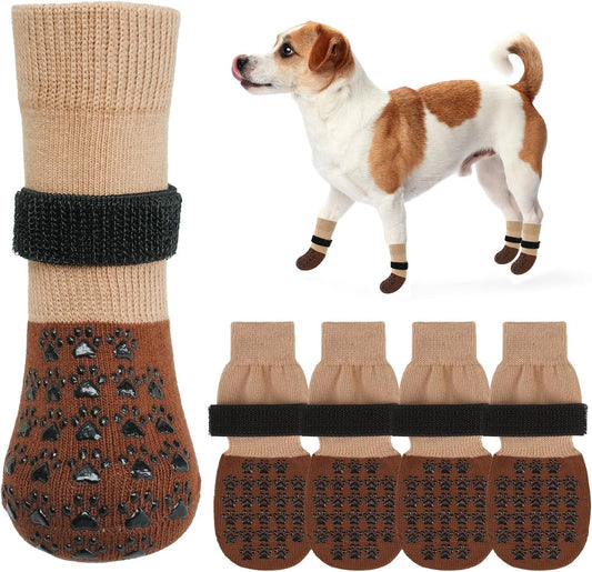 SCENEREAL Dog Socks to Prevent Licking Paws for Hardwood Floors Anti Slip, Dog Grippy Socks Shoes for Senior Small to Large Dogs, Dog Boots & Paw Protectors for Hot/Cold Scratching Pavement