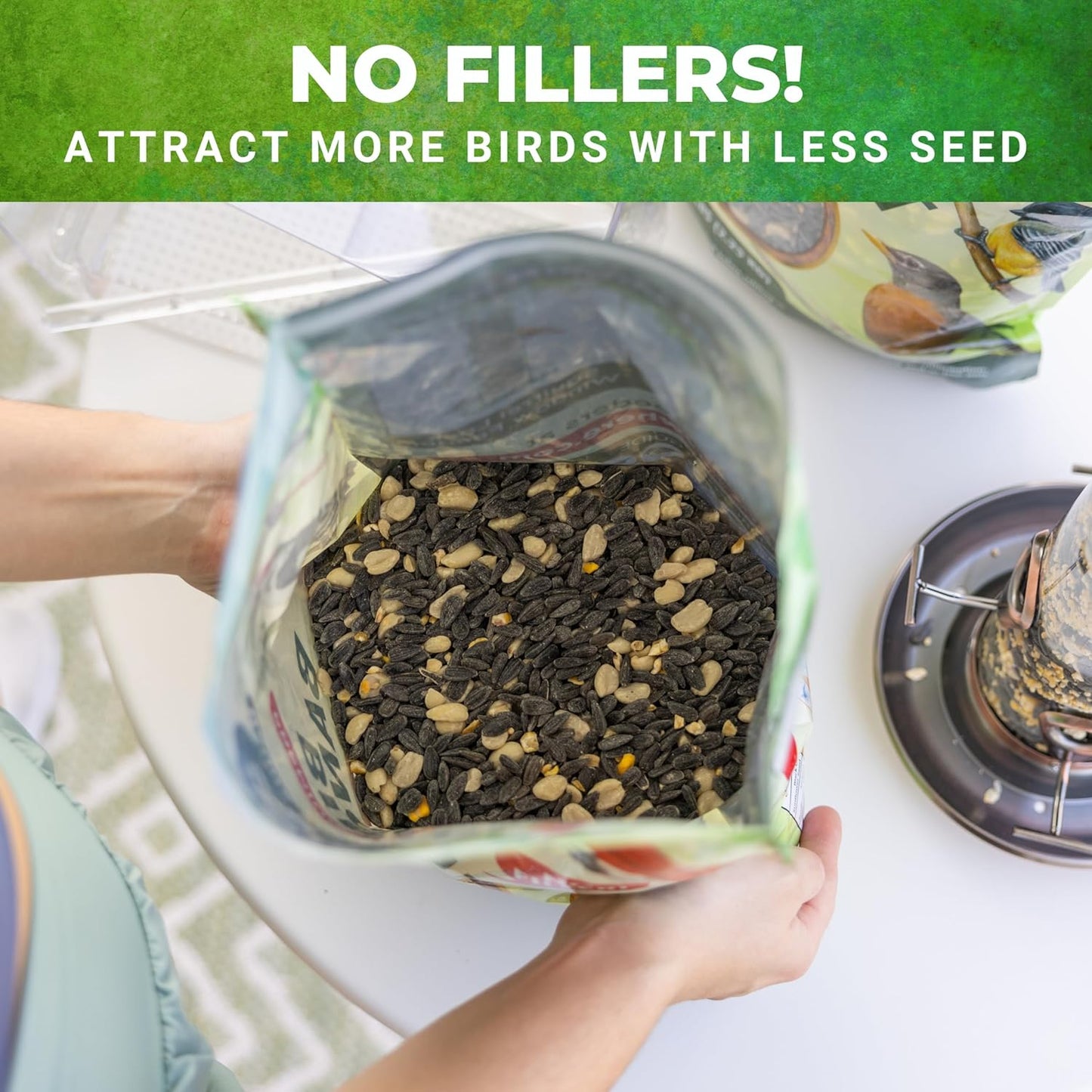 Nature Anywhere Wild Bird Seed for Outside Feeders - No Fillers - Made in USA - Outdoor Bird Food