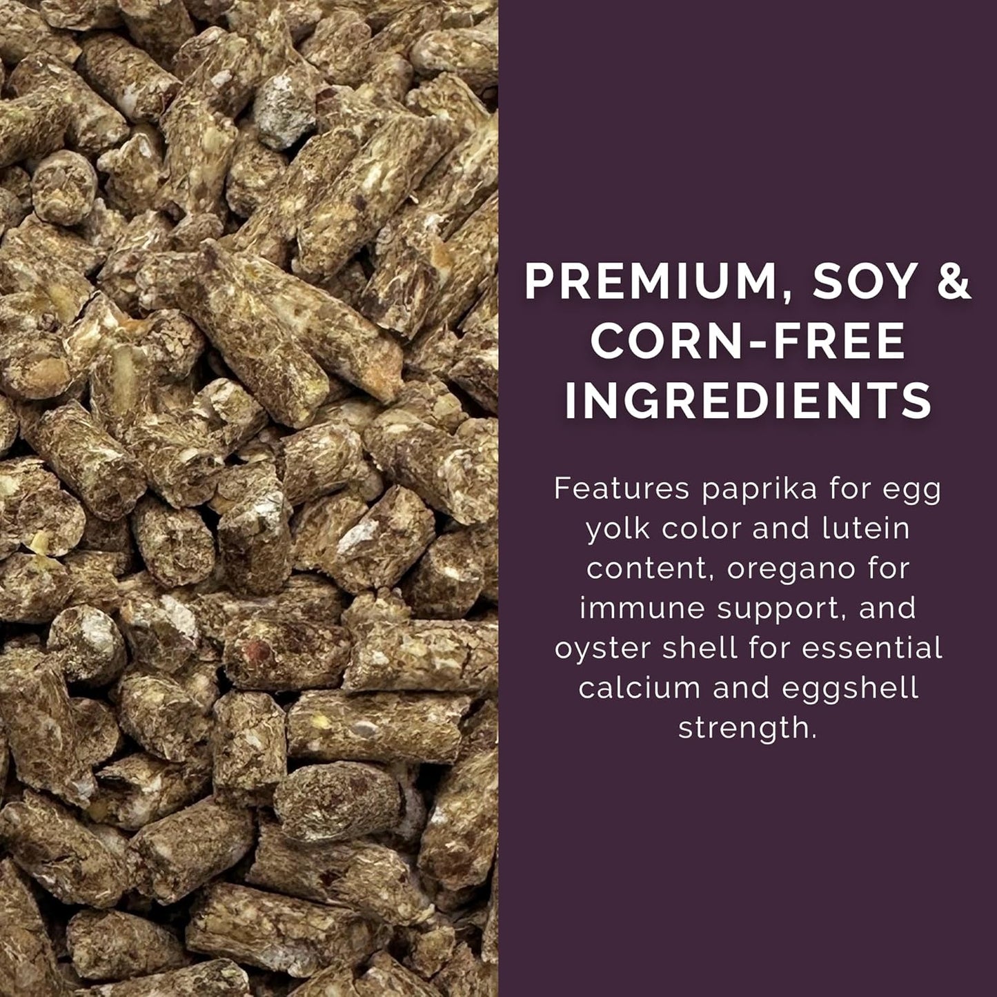 Layer Pellet Feed, 25lbs - Non-GMO, High-Protein Poultry Feed for Healthy Hens & Nutritious Eggs, 17.5% Protein - USDA Certified Organic Blend, Soy & Corn-Free