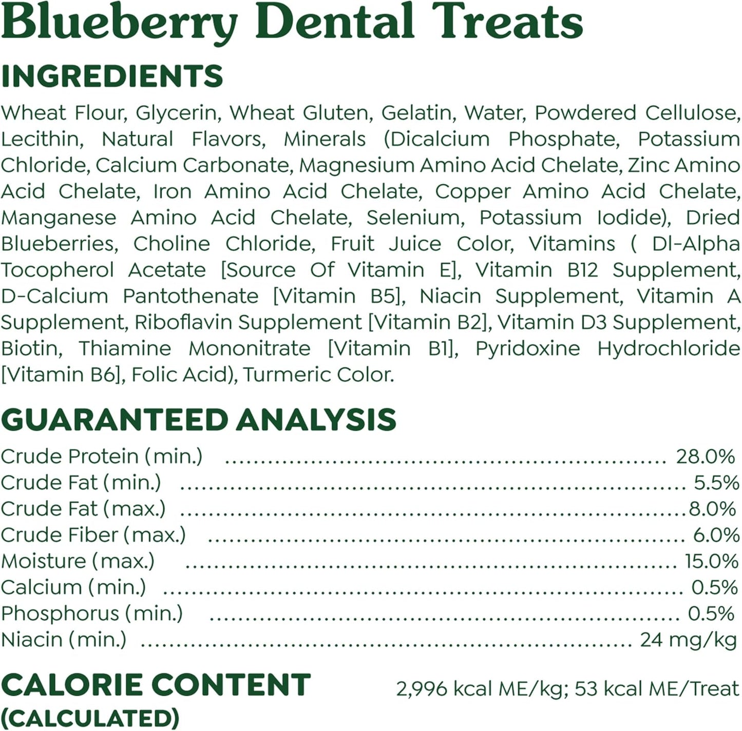 Greenies Petite Dental Dog Treats, Blueberry Flavor, 12 oz. Pack (20 Treats)