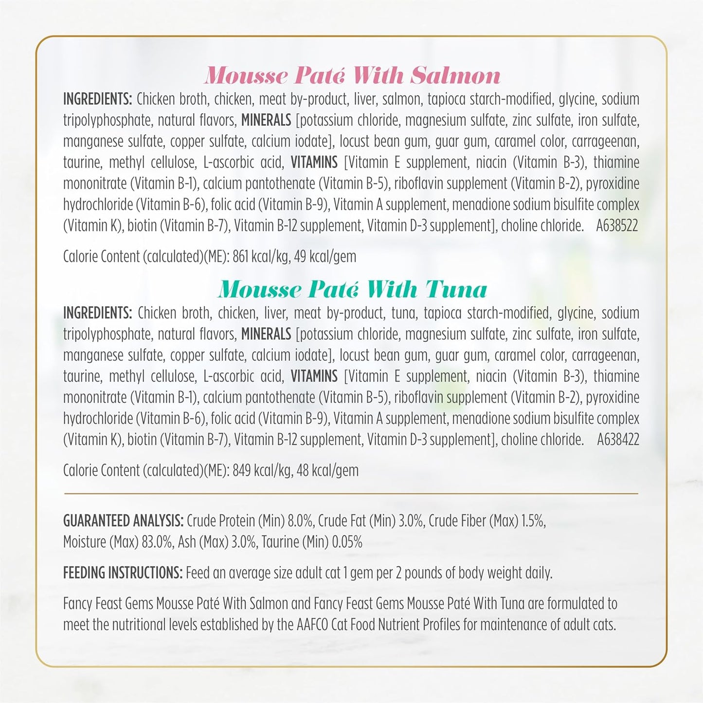 Fancy Feast Gems Pate Cat Food Mousse and a Halo of Savory Gravy Wet Cat Food Variety Pack - (Pack of 12) 4 oz. Boxes