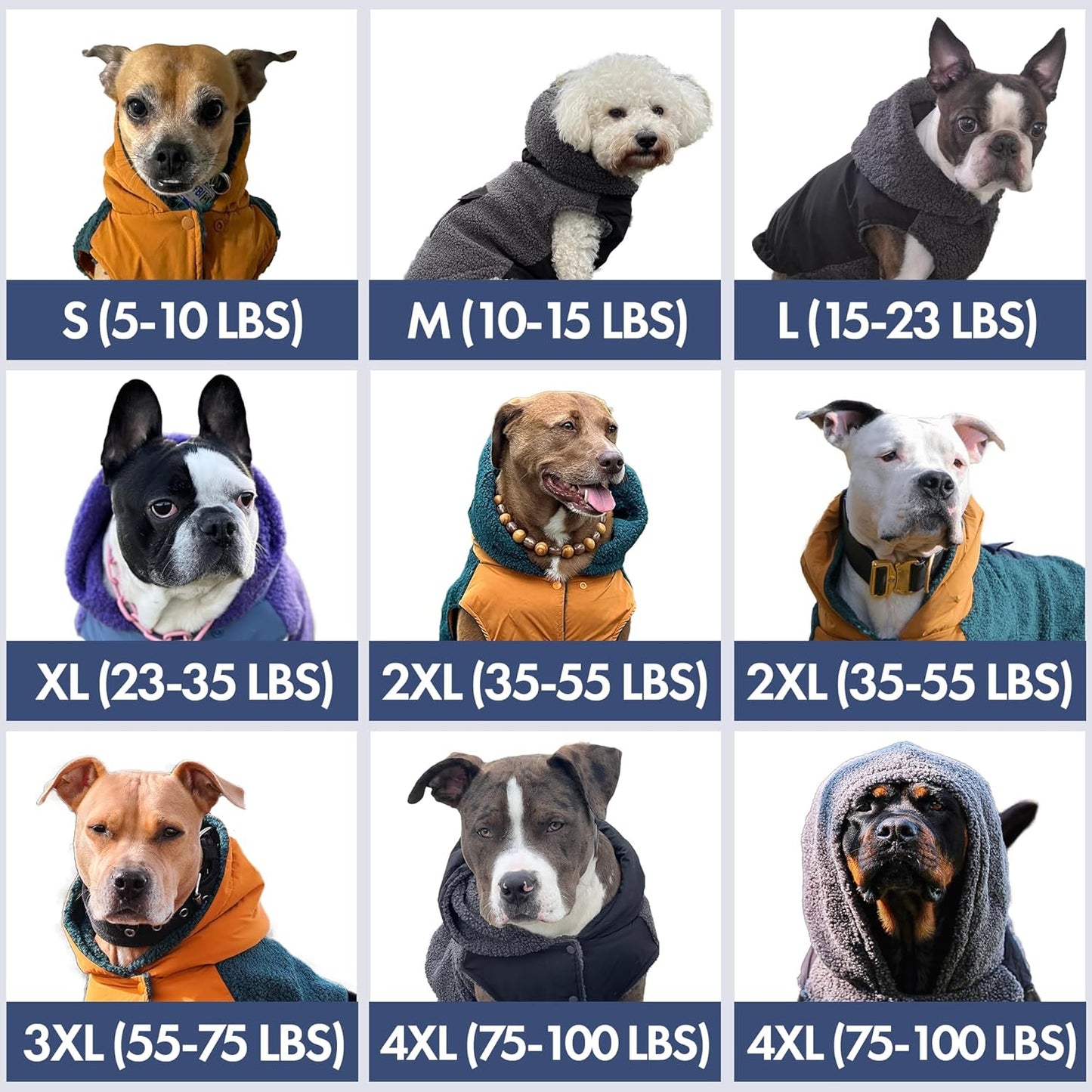 Spark Paws Reversible Dog Sweater, Sherpa Jacket Vest with Warm Fleece Lining, Warm Coat for Winter, Suitable for Small Medium, Large, XL XXL Dogs - Orange and Green - 2XL