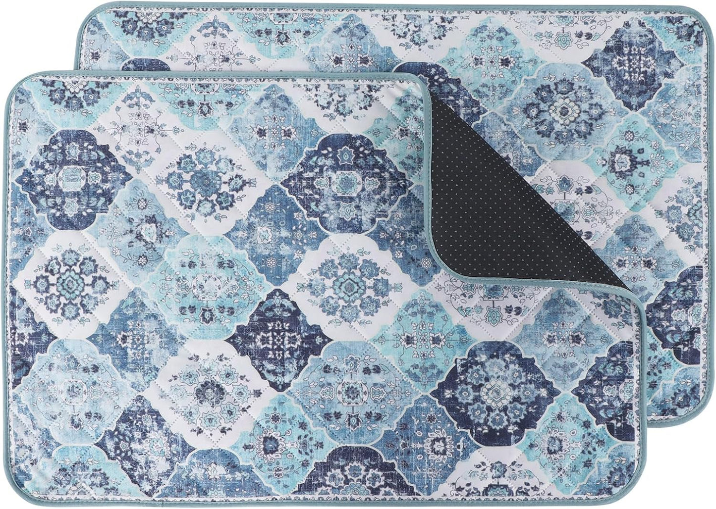 IEUUMLER Washable Pee Pads for Dogs, 2 Pack Reusable Non-Slip Grip, Super Absorbent Waterproof Puppy Pads for Potty Training, Playpen, Crate, Whelping Box EU011 (Blue, 30" x 20")