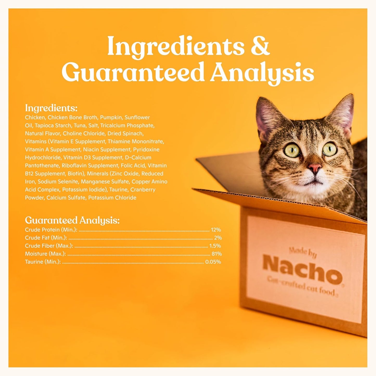 Made by Nacho Flaked Filets Recipe in Bone Broth, Grain-Free Chef's Selects Wet Food for Cats Balanced Diet in Naturally Hydrating Pumpkin-Infused Broth (3.0 oz (Pack of 12), Chicken & Tuna)
