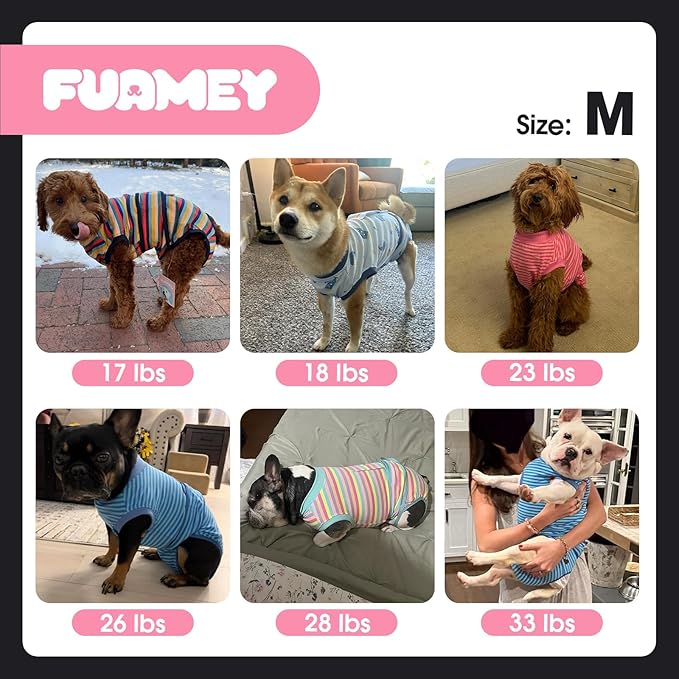 FUAMEY Dog Recovery Suit Male,Dogs Surgery Neuter Suits Puppy Spay Shirts for Female Protect Dog's Skin Anti Licking Abdominal Wounds Doggie Onesie Pet Bodysuit Alternative to Cone Orange M