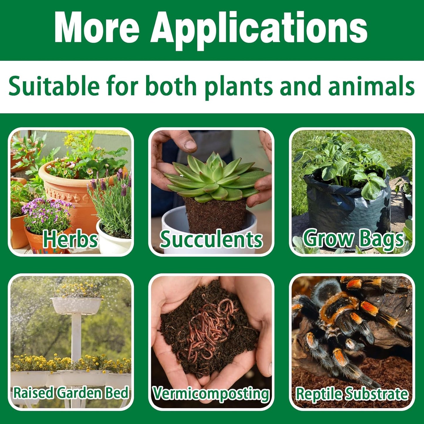 ZeeDix 6 Pcs Coco Coir Brick for Plants, 100% Organic Coconut Coir Bricks with Low EC and pH Balance, Compressed Coconut Husk Bricks for Gardening, Planting, Organic Potting Soil, High Water Retention