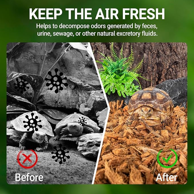 REPTI ZOO 72 Quart Reptiles Coconut Chip Substrate, Coco Husk Reptiles Bedding for Ball Python, Snakes, Geckos, Lizards, Tortoises, Frogs | Terrarium Tanks Substrate