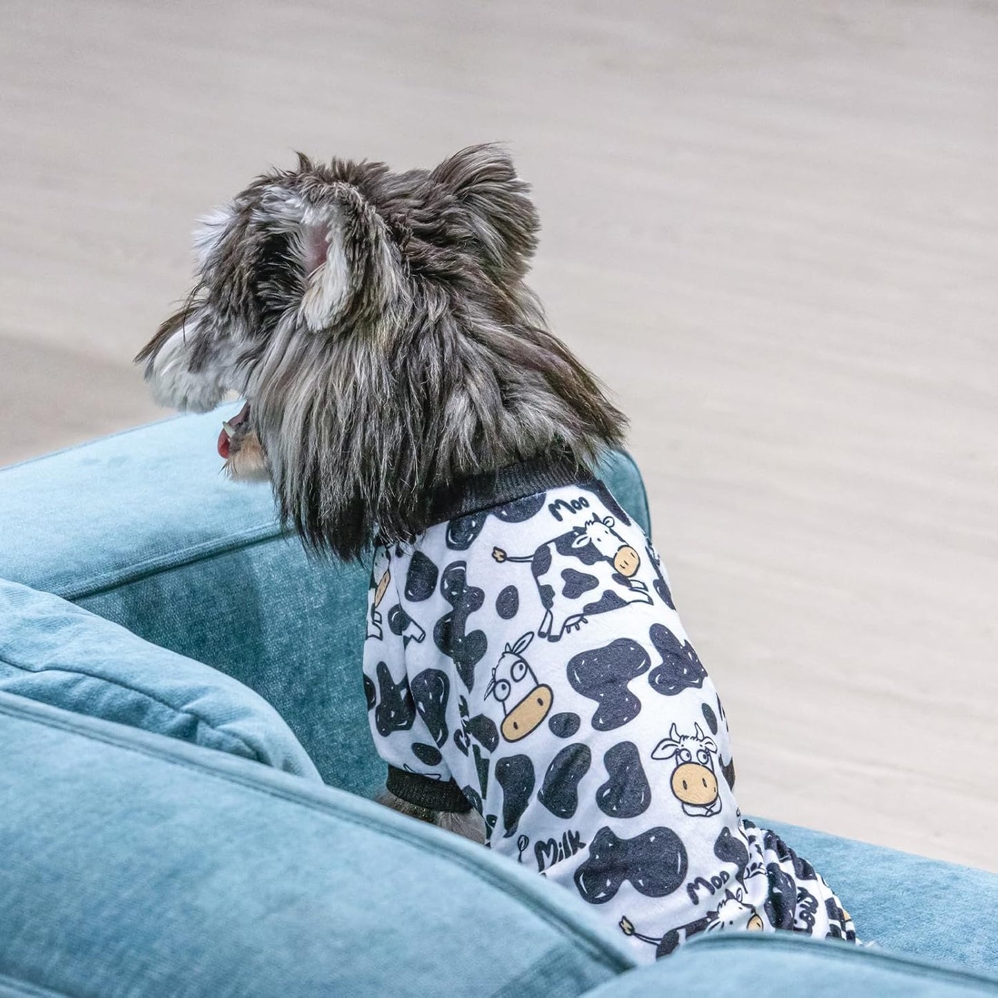 CuteBone Dog Halloween Pajamas Puppy Onesies Small Dogs Soft Pjs Coat Cat Apparel Comfy Pet Christmas Clothes Outfit Doggie Bodysuit P281XS