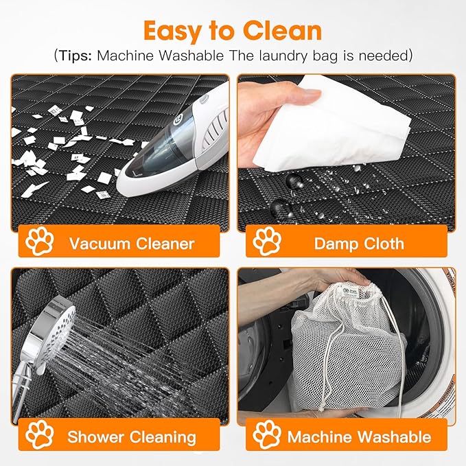 MIXJOY Truck Back Seat Cover for Dogs, Waterproof Pet Seat Covers for Trucks, Dog Cover for Truck Back Seat, Nonslip Pet Bench Seat Cover for Ford F150 F250 F350/Chevrolet Silverado/GMC/Ram