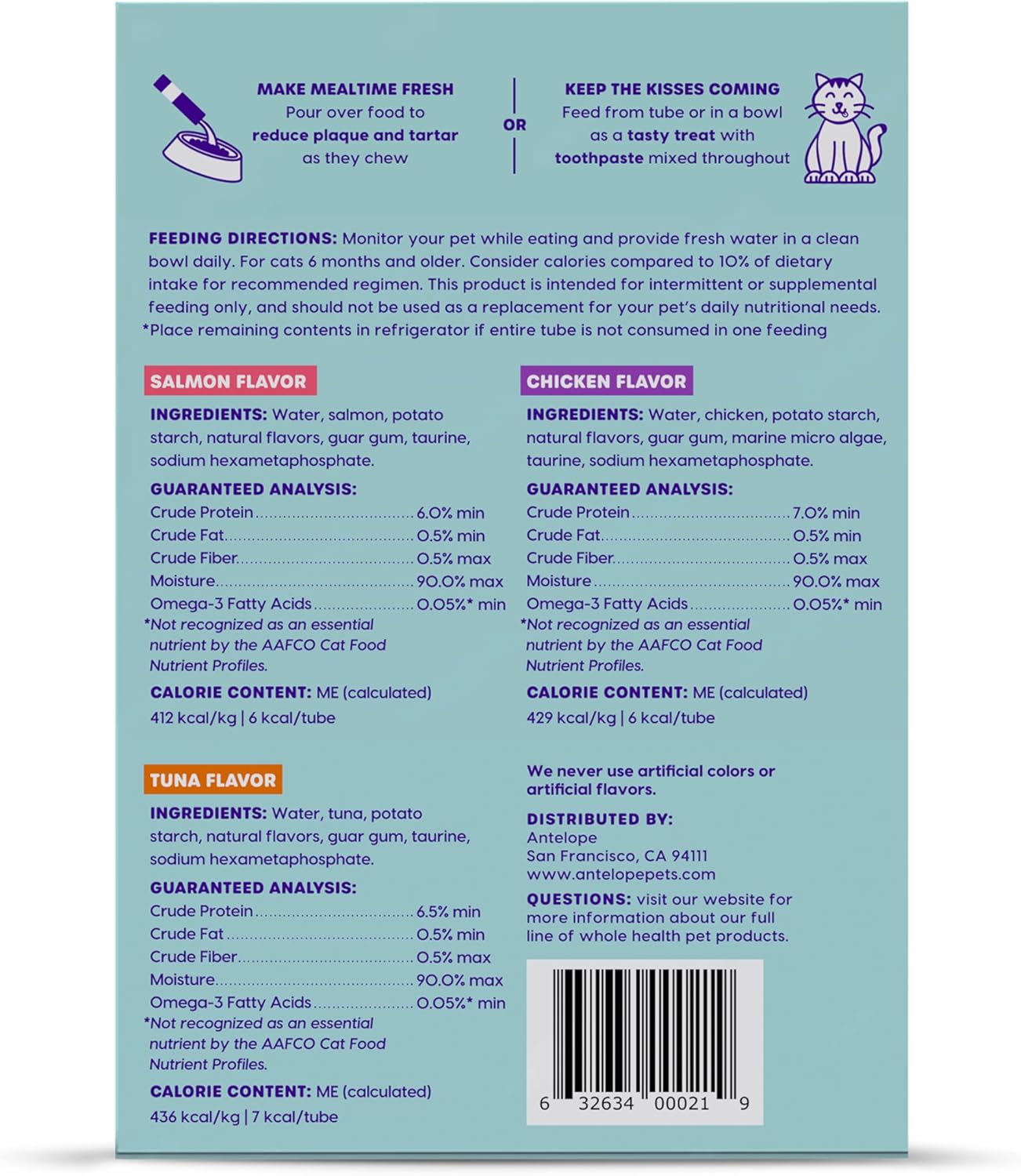 Ark Naturals, Kiss Me-Ow Lickable Variety Pack, 21 x 0.5 oz Assorted Tubes