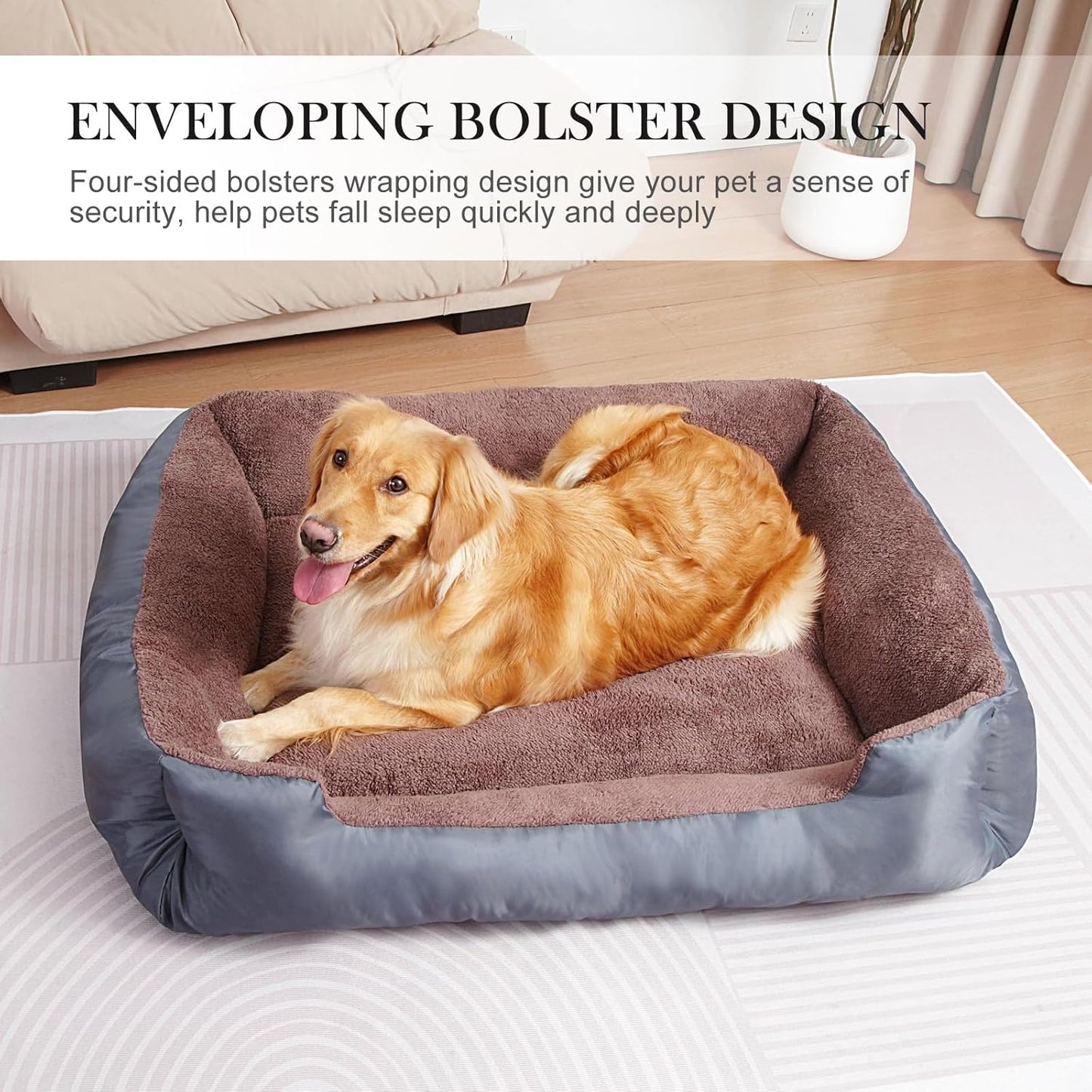 Small Dog Bed, Soft Breathable Dog Bed Machine Washable, Pet Bed with Anti-Slip Bottom