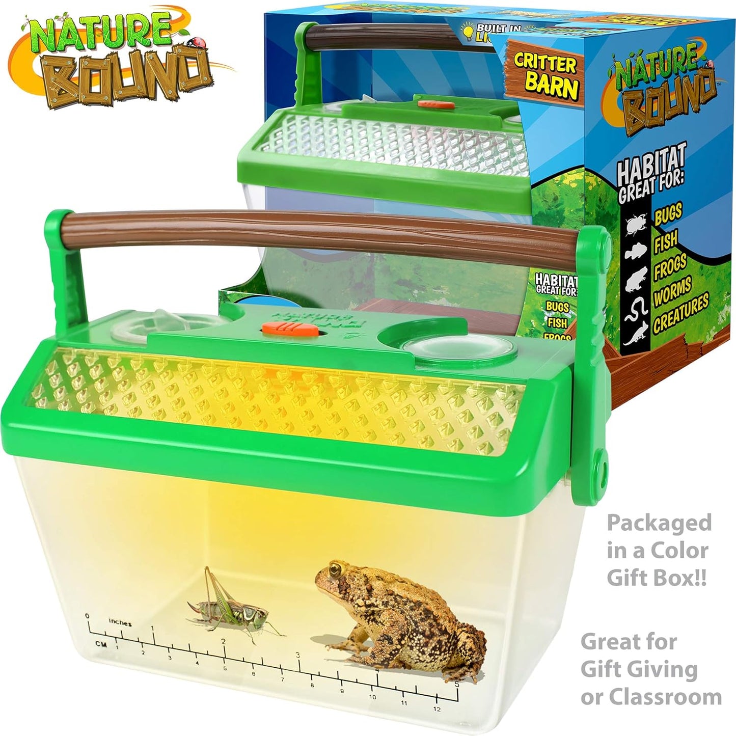 Nature Bound Bug Catcher Critter Barn Habitat | Bug Catcher Kit for Kids | Outdoor Nature Exploration Toys | Indoor/Outdoor Insect Collecting with Light Kit | STEM Toy for Boys & Girls Ages 3+