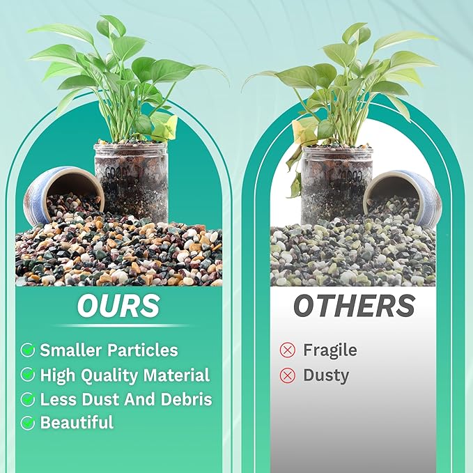 AVALUTION Aquarium Gravel for Plants -7lb Fish Tank Gravel for Succulent Cactus & Bonsai, 1/4Inch Decorative River Rocks Pebbles for Gardening, Flower Pots, Landscaping, Terrarium