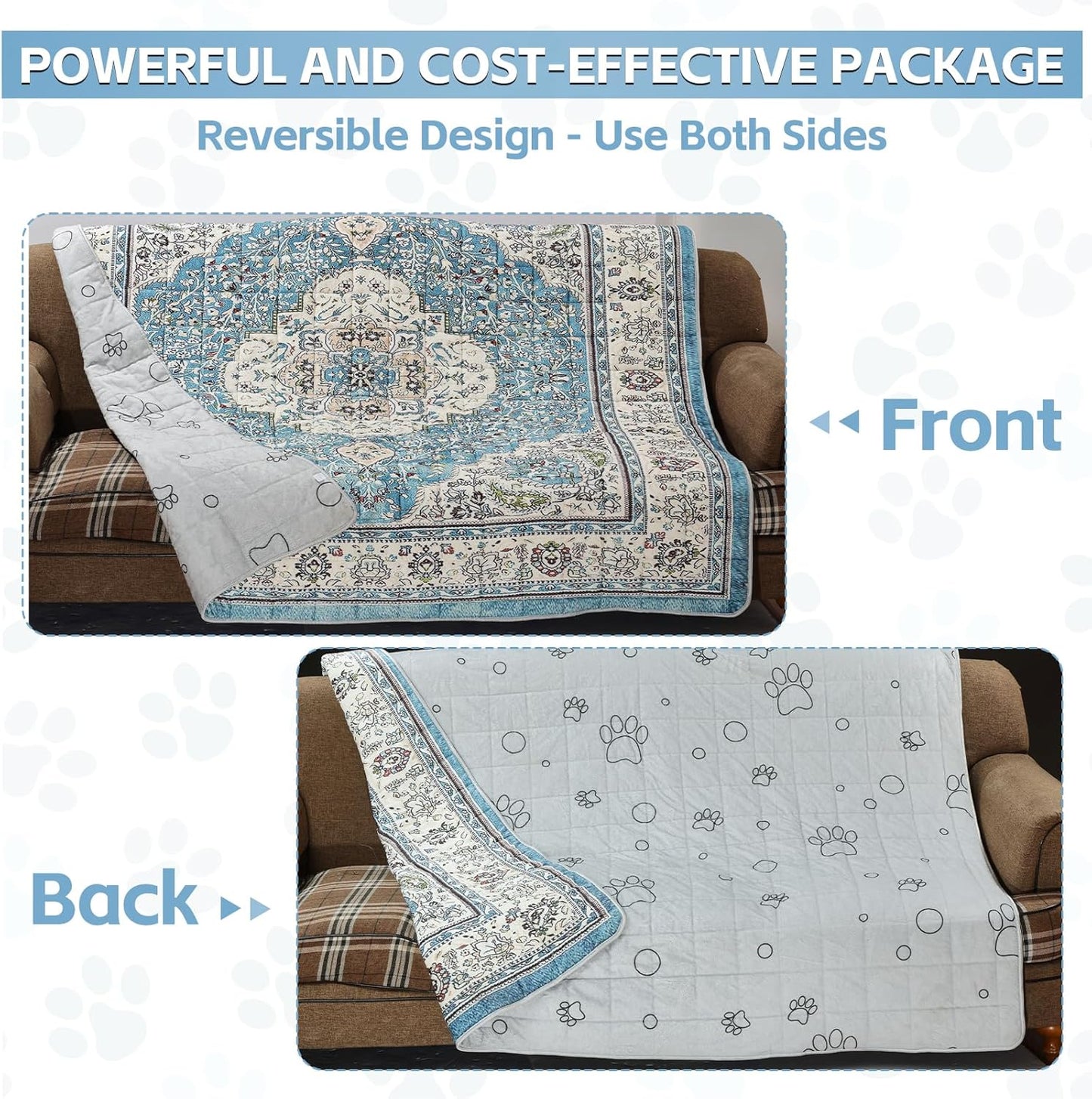 Extra Large Washable Pee Pads for Dogs (72"x72"), Upgrade Reusable Puppy Pads with Non-Slip Rug Pad, Super Thickening Absorbent Leakproof Dog Traning Pads Whelping Pad for Dogs, Doggie