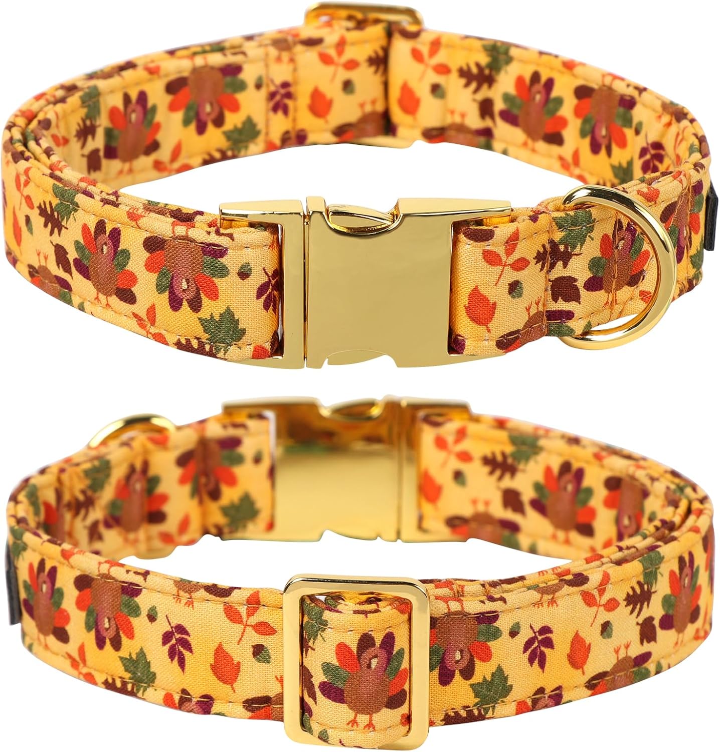 Lionet Paws Thanksgiving Day Dog Collar with Bowtie, Dogs Bowtie Collar with Metal Buckle for Dogs, Adjustable Comfortable Turkey Dog Collars Girl Boy, XS, Neck 8-12 in