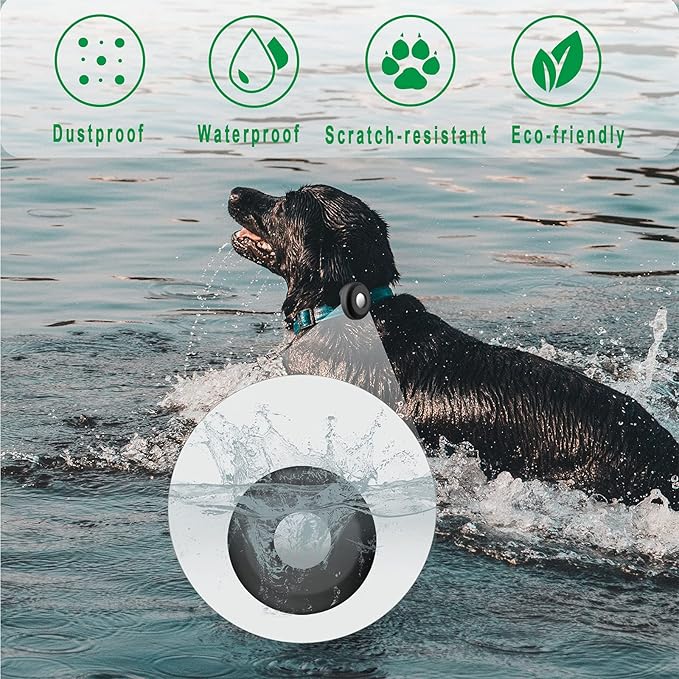 for Airtag Holder for Dog Collar, Cibaabo Silicone Air Tag Case Cover Compatible with Apple Airtags for 0.8-1.2inch Cat Pet Collar Harness Loop