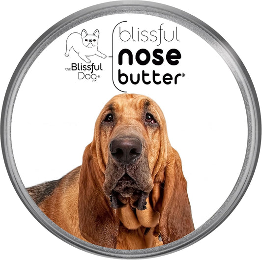 The Blissful Dog Bloodhound Nose Butter for Dry, Cracked Skin, Lick-Safe Dog Nose Balm with Moisturizing Shea Butter, Almond, Olive, and Essential Oils, Pet Supplies, Uncented, 2 oz.