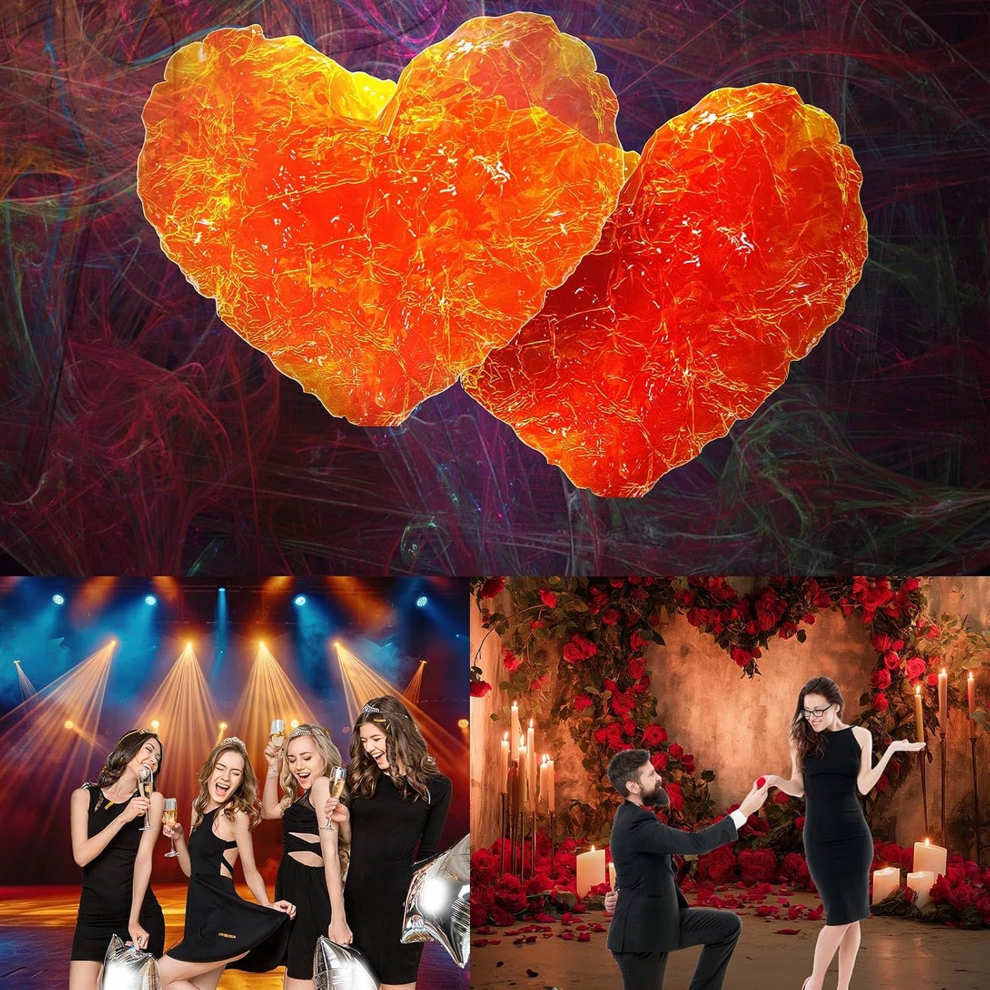 Mushroom Aquarium Background Abstract Glowing Fantasy Mushrooms Terrarium Background Mysterious Forest Magical Night In Circle Shape Crystal Glass Fish Tank Backdrop Decorations Vinyl 72x18in