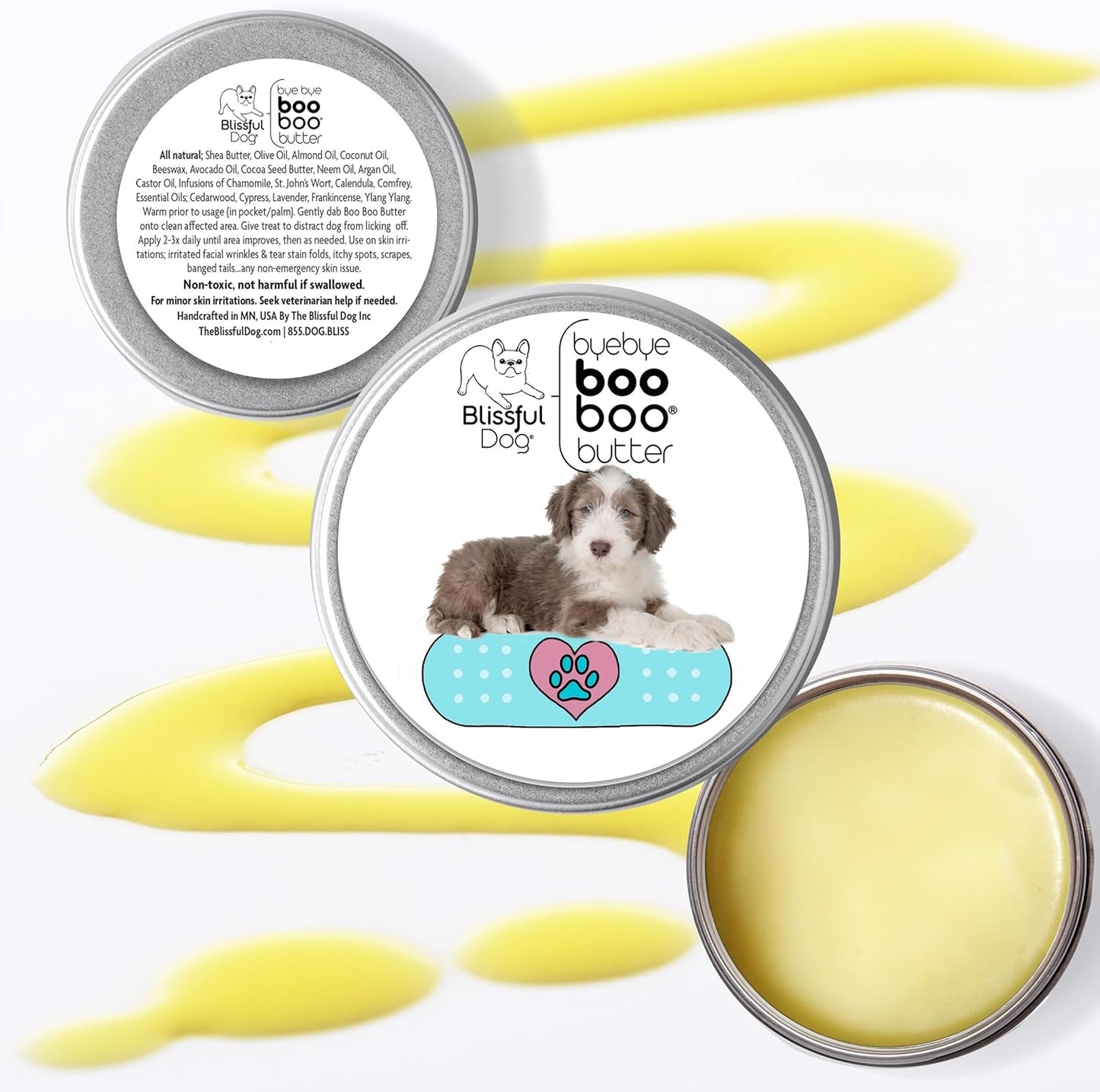 The Blissful Dog Bearded Collie Boo Boo Butter, 16 Ounce