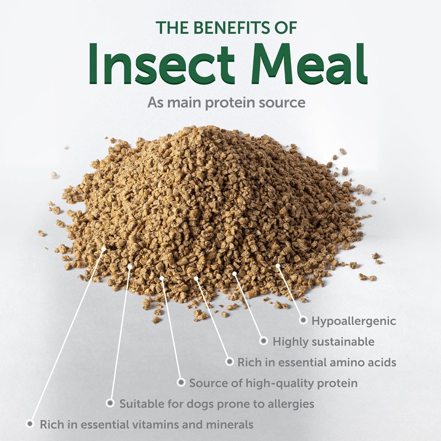 Nature's Protection Hypoallergenic Small Breed Dry Dog Food - High Protein, Grain Free Tear Stain Formula - Dog Kibble for Sensitive Stomachs for Adult Light Fur Dogs (Superior Care - Insect, 3.3 lb)