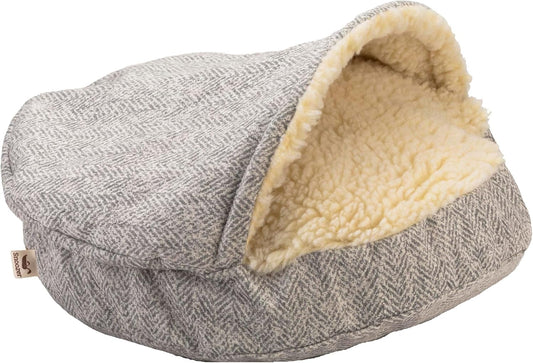Snoozer Luxury Microsuede Cozy Cave Pet Bed, Show Dog Collection, Small, Palmer Dove