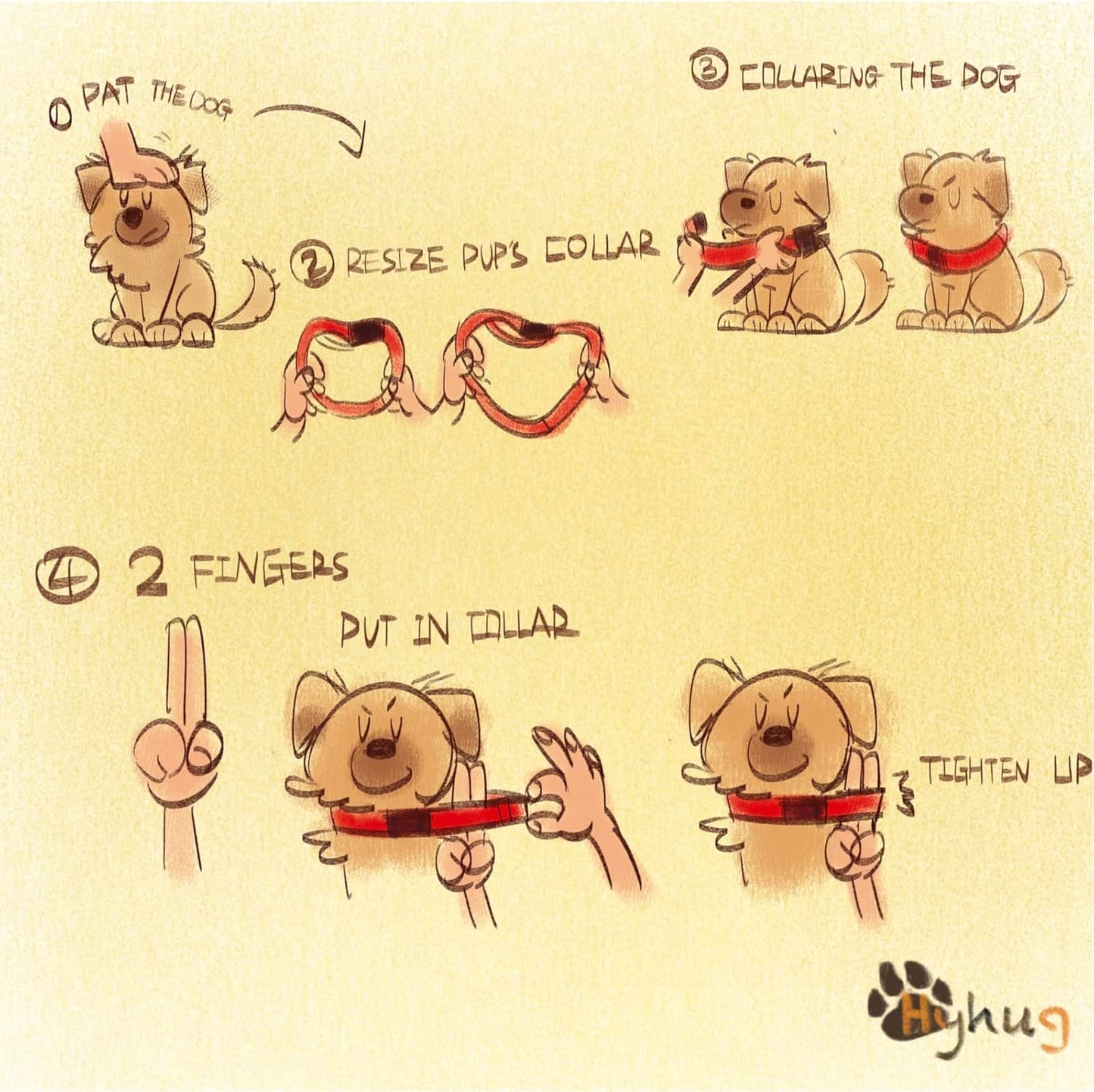 Hyhug Pets Solid Color Classic Regular Tough Basic Collar for Medium Dogs, Unique Design Adjustment Triglide Slide (Buckle) Can Attached Name Tag Accessories. (Medium, Sleet Gray)