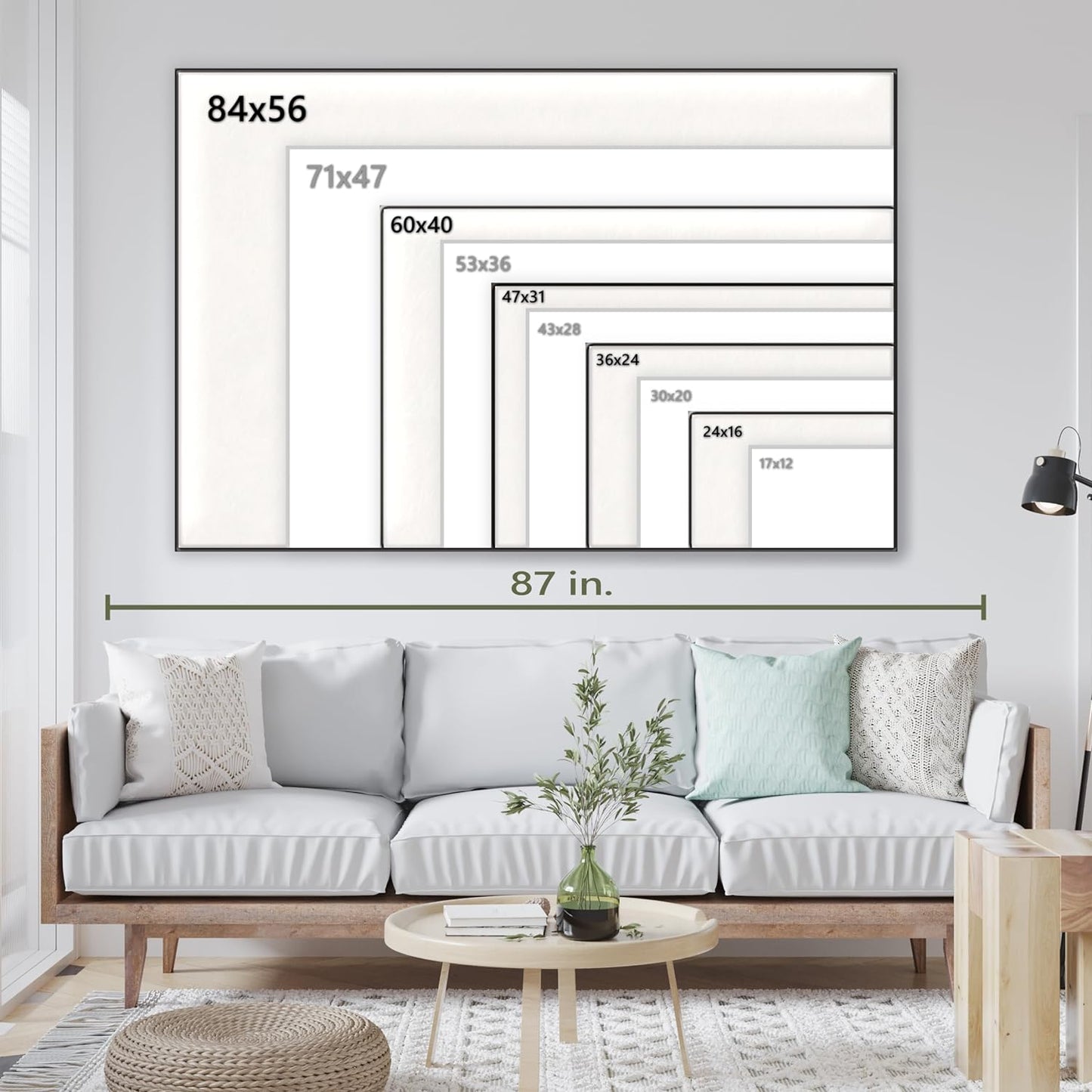 Nature Wall Art Prints - Ocean Forest Mountain Lake Canvas Landscapes - Small to Extra Large Living Room Bedroom Kitchen Bathroom Décor (Ski Lift on Snowy Mountain, 24L" x 36W")