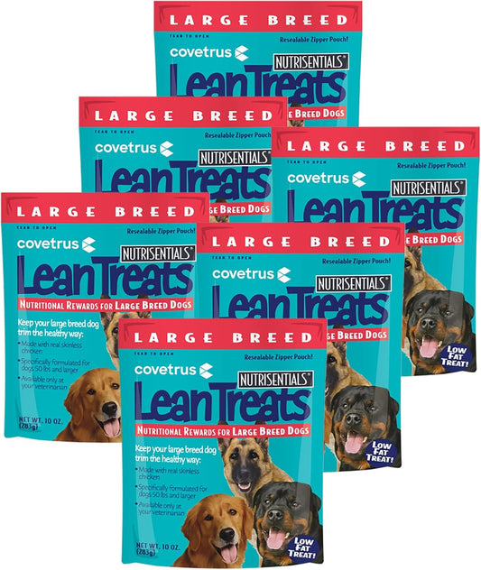 Covetrus Nutrisential Lean Treats for Large Dogs - Soft Dog Treats for Large Dogs - Nutritional Low Fat Bite Size K9 Treats - Chicken Flavor - 10oz - 6 Pack