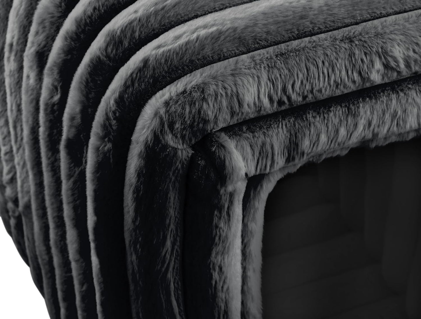 Storage Bench Pet Supplies Corduroy Bench Cat's nest to Hide for The Living Room, Entryway and Bedroom (Black)