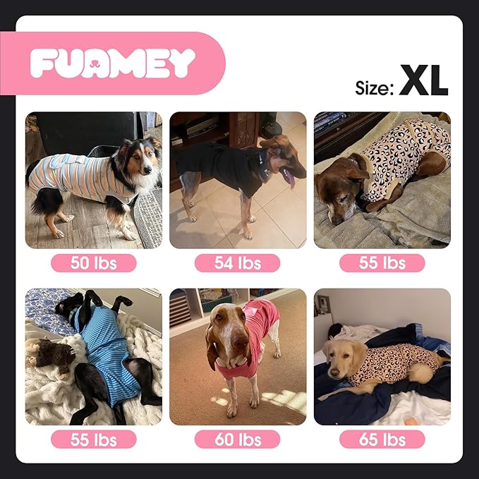 FUAMEY Recovery Suit for Dogs After Surgery,Soft Breathable Dog Bodysuit E-Collar & Cone Alternative Surgical Suit,Male Female Dog Neuter Spay Suits Anti Licking Wounds Onesie Blue Tie Dye XL