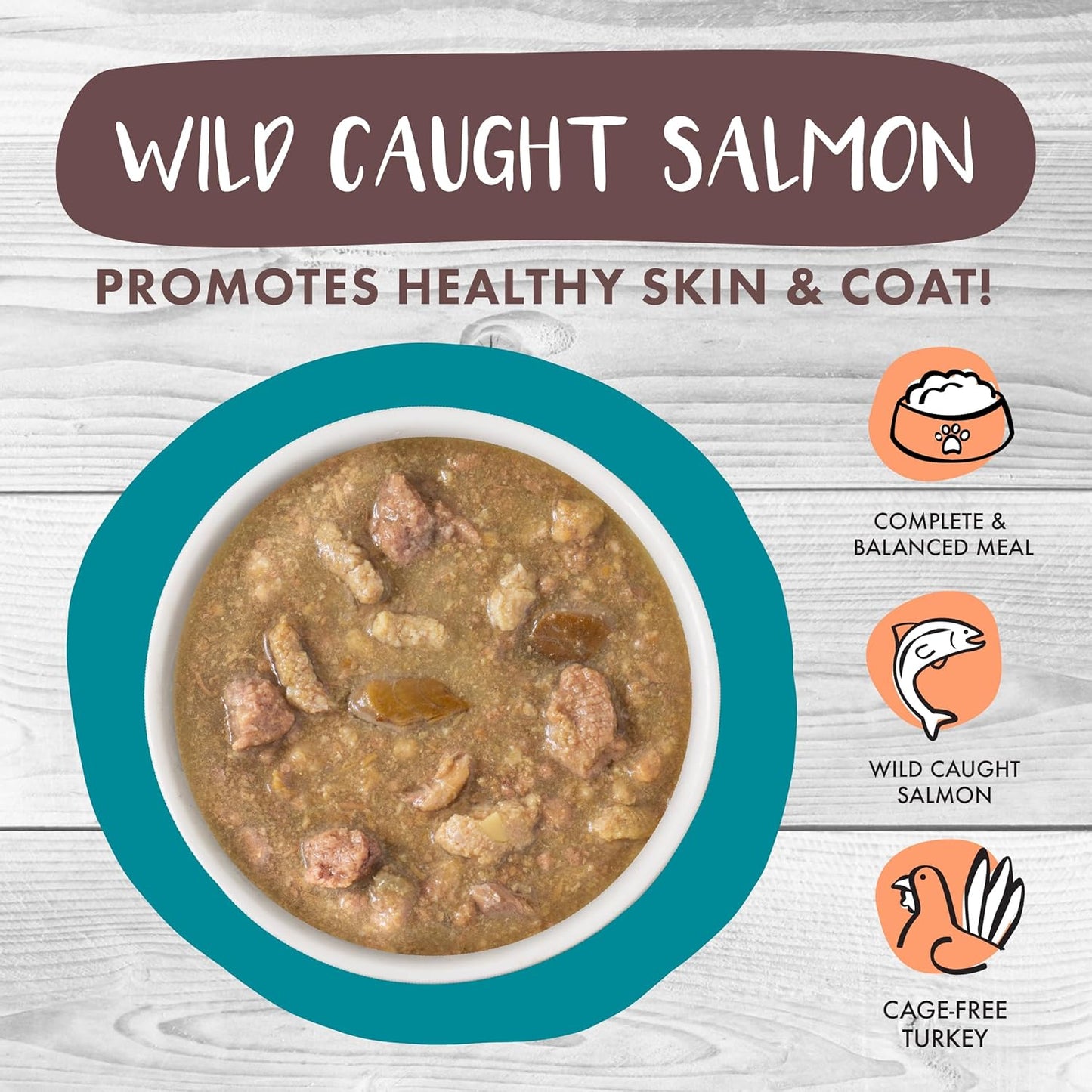 Weruva Classic Cat Stews!, Stew's Clues with Turkey, Chicken & Salmon in Gravy, 5.5oz Can (Pack of 8)