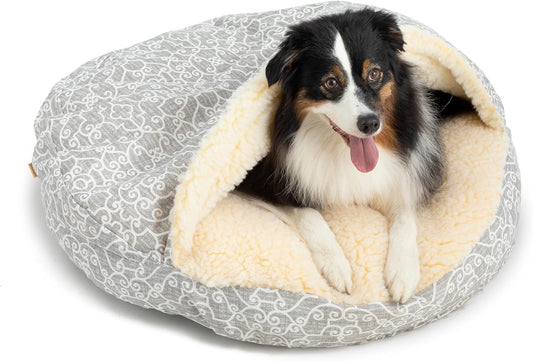 Snoozer Luxury Cozy Cave Pet Bed, Wag Collection, Extra Large - Ramey Gray