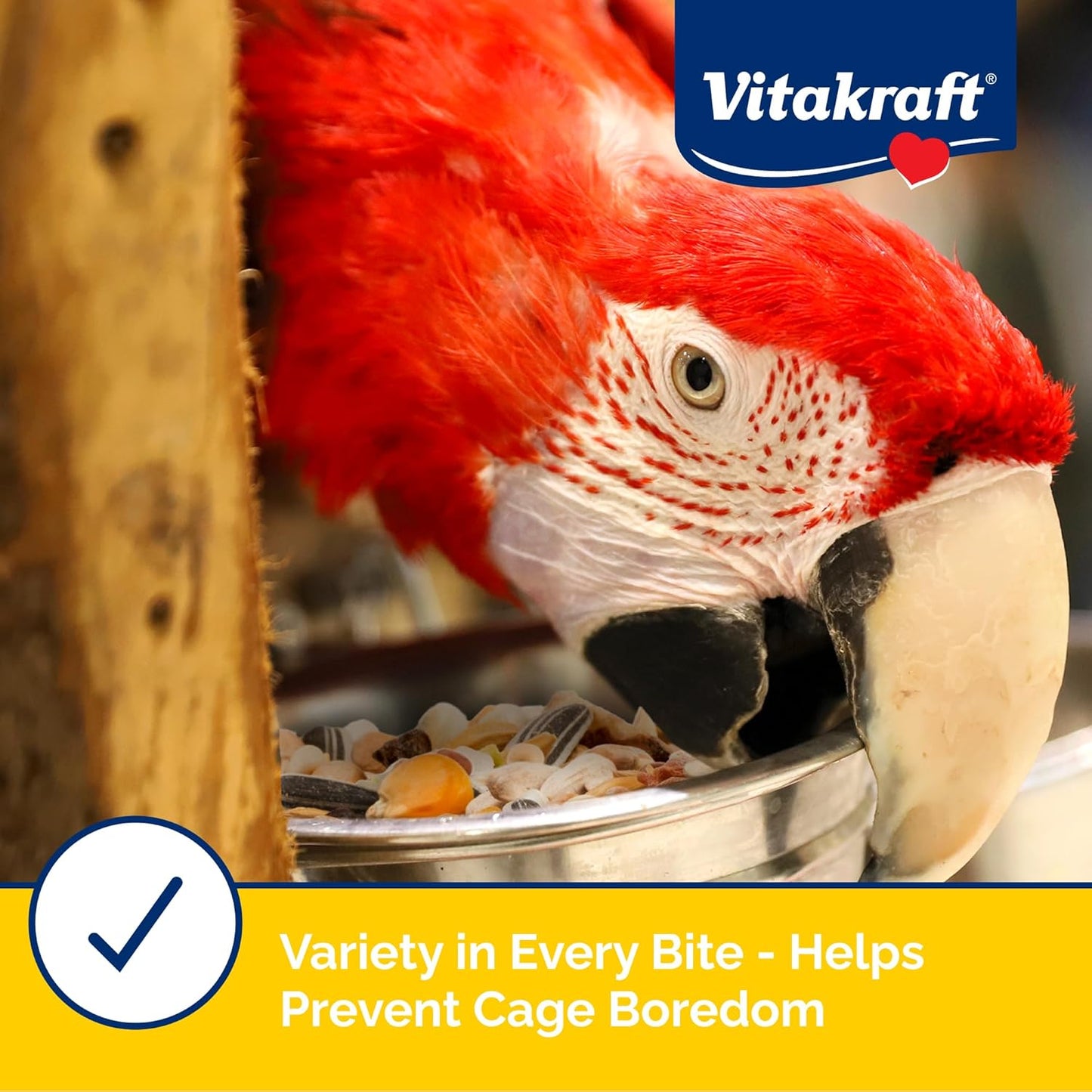 Vitakraft Menu Premium Parrot Food - Vitamin-Fortified - Macaw, Amazon, Conure, and Parrot Food for Large Birds 5 Pound (Pack of 1)