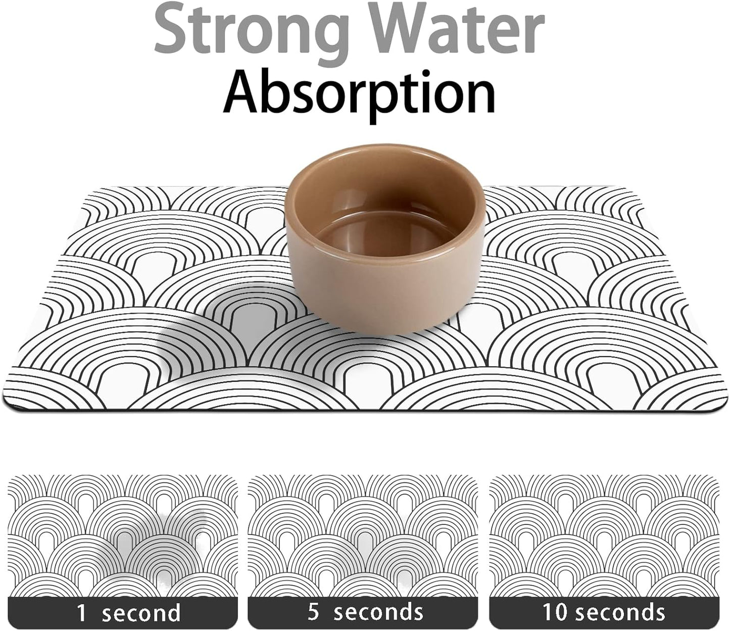 Personalized Dog Food Mat for Floors Absorbent, Custom Pet Cat Food Mat - Quick Dry Dog Bowl Mats for Food and Water Pet Supplies