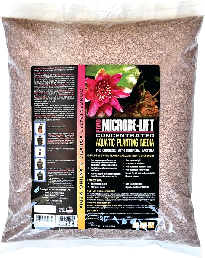 MICROBE-LIFT MLCAPM10 Concentrated Aquatic Planting Media for Accelerated Plant Growth in Ponds and Water Gardens, 10 Pounds
